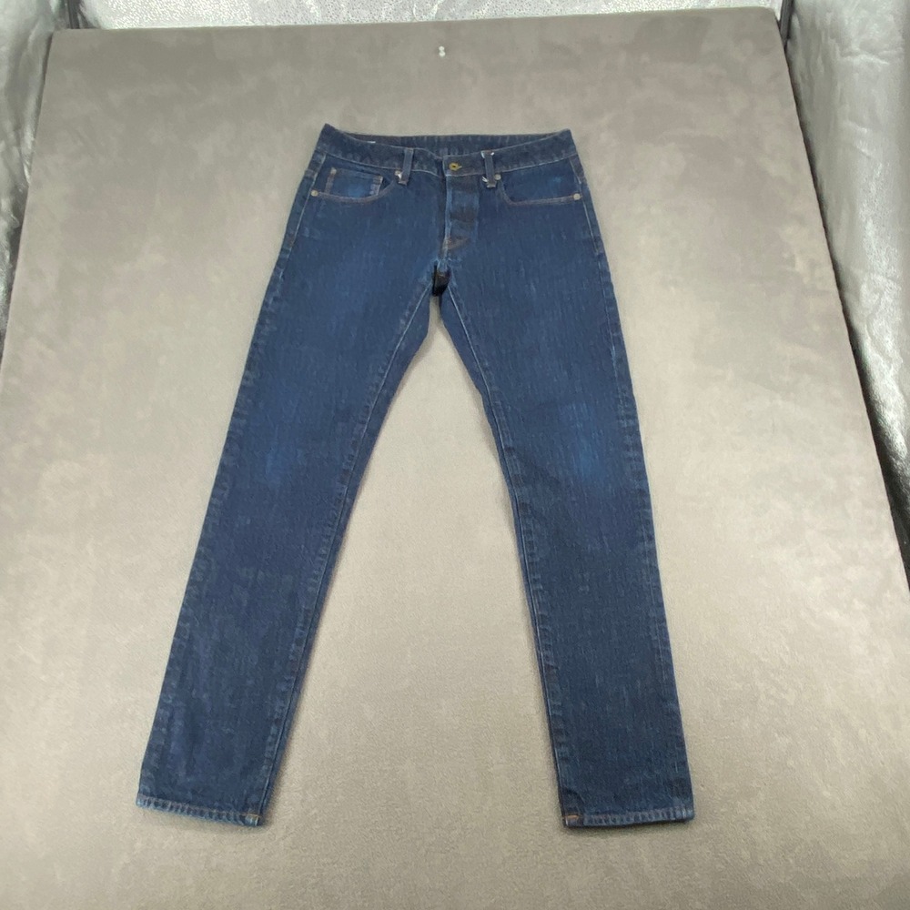 G-Star RAW 3301 Slim Dark Wash Indigo Denim Jeans Mens 32x34 (Measures 32x30)